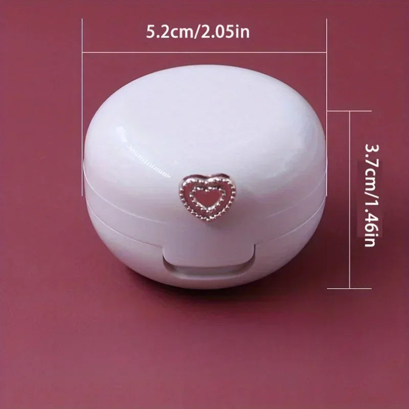 1pc Lip Balm Container with Mirror and Applicator - Portable Cream Packaging Case - Essential Beauty Product for On-the-Go Tri Light Beauty