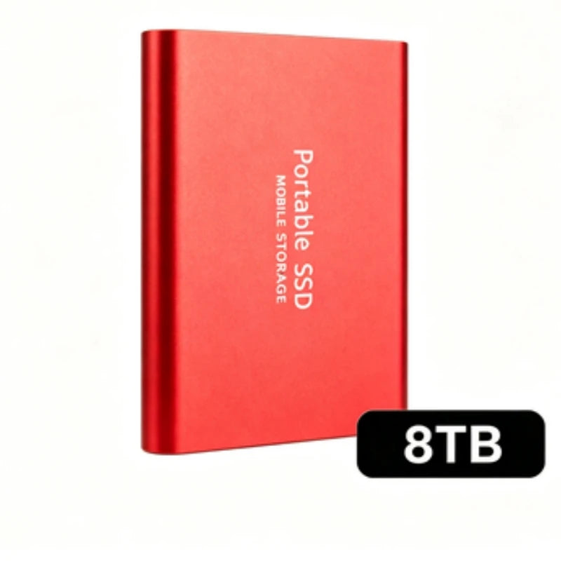 Portable External SSD, 1TB-16TB Large Capacity USB3.1 High Speed Solid State Drive, Lightweight Storage for Laptop, Desktop, Mac Pi-Mart