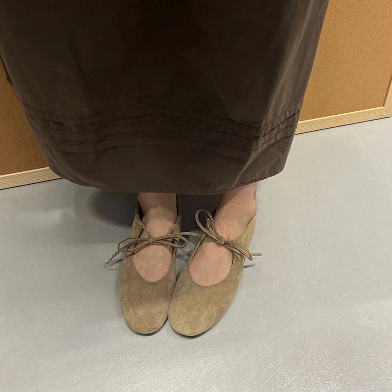 Fashion Butterfly-Knot  Women Flats With Shoes Casual Female Soft Footwear Round Toe Ladies Flats Slip On Shoes Pi-Mart