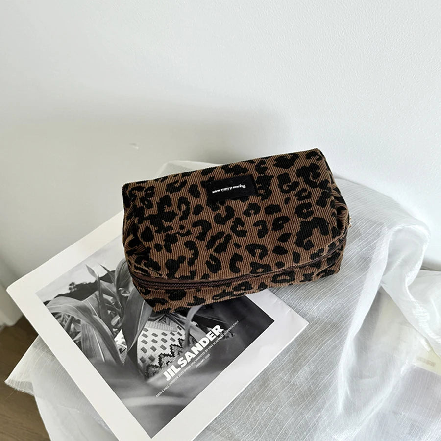 Unique Leopard Print Makeup Bag • Large-Capacity Cosmetic Organizer • Lipstick Storage Pouch Pi-Mart