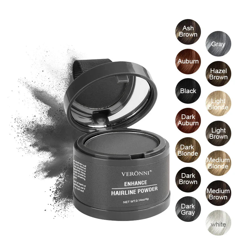 Hair Line Powder 4g Black Root Cover Up Natural Instant Waterproof Hairline Shadow Powder Hair Concealer Coverage 14 color Tri Light Beauty