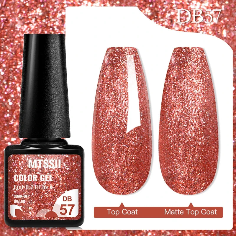 Mtssii 6ML Chocolate Color Gel Nail Polish Brown Semi Permanent UV Gel Autumn Winter Popular Soak Off Nail Art Gel Varnishes Tri Light Beauty