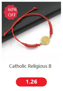 Religious Catholic Cross Bracelet Wooden Beads Wrap Braided Jesus Prayer Bracelets Handmade Jewelry Gift Pi-Mart