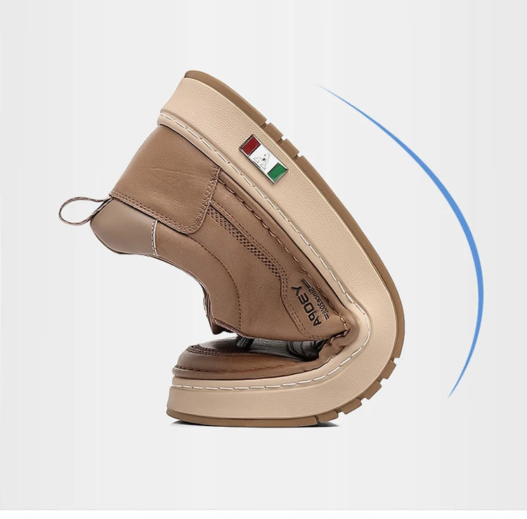 New Large Size 38-48 Leather Men's Sneakers Fashion Casual Men's Platform Sneakers Spring Autumn Designer Board Shoes Man Pi-Mart