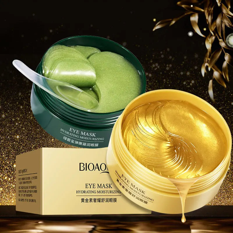 120pcs BIOAQUA  Gold Crystal Collagen Eye Mask Anti Dark Circles Anti-Wrinkles Seaweed Moisturizing Eye Patches Eyes Skin Care Pi-Mart