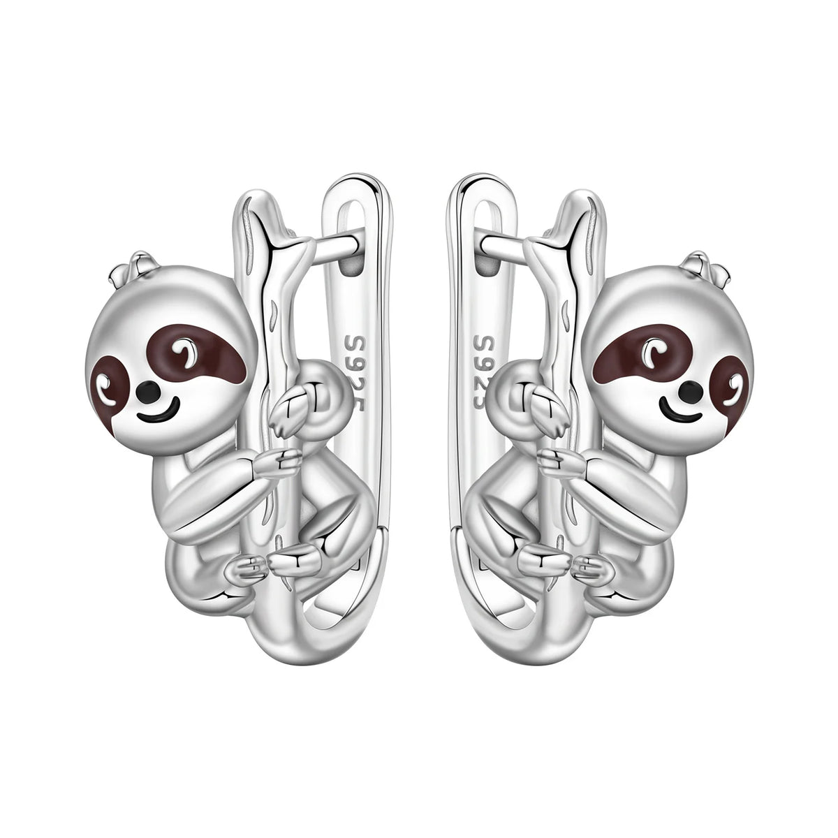 925 Sterling Silver Cute Lazy Cat Animal Pet Earrings Jewelry Hoop Earrings For Women Jewelry Birthday Party Fine Gifts Pi-Mart