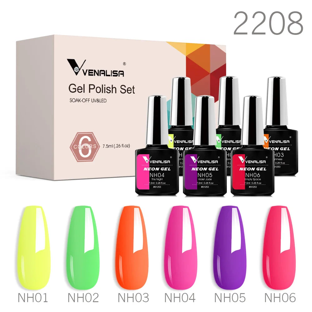 Venalisa Color Nail Gel Polish Kit  Jelly Pink Semi-transparent HEMA FREE Self Leveling Nude Natural Pink Nail Manicure Set Tri Light Beauty