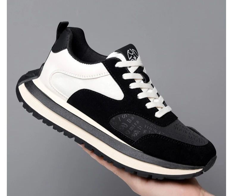 Men Shoes 2025 Spring Autumn New Fashion Comfortable Height Increase Casual Running Shoes Breathable Non Slip Platform Sneakers Pi-Mart