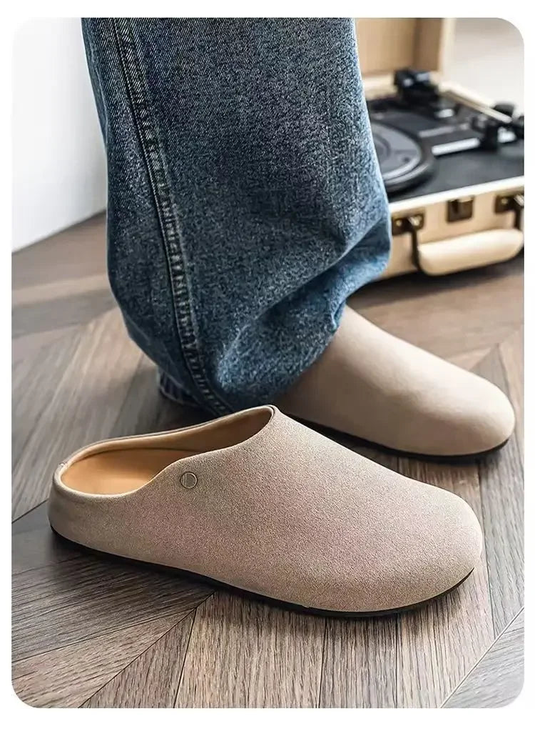 Unisex Closed Toe Mule Slippers Spring Autumn Slip On Soft Sole Casual Shoes for Outdoor Office Home Pi-Mart