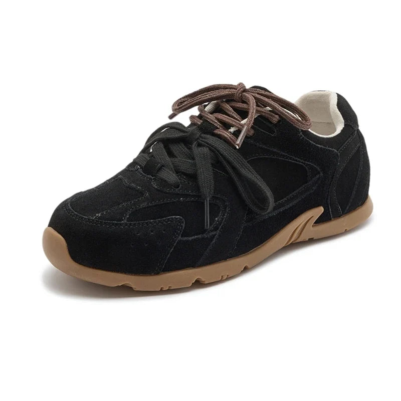 AIYUQI Women Sneakers New Genuine Leather Retro German Training Shoes Women Winter Velvet Fur Flat Casual Shoes Women LadyShow.Store