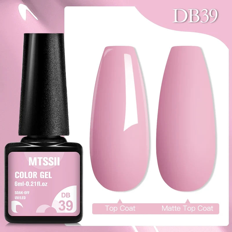Mtssii 6ML Chocolate Color Gel Nail Polish Brown Semi Permanent UV Gel Autumn Winter Popular Soak Off Nail Art Gel Varnishes Tri Light Beauty