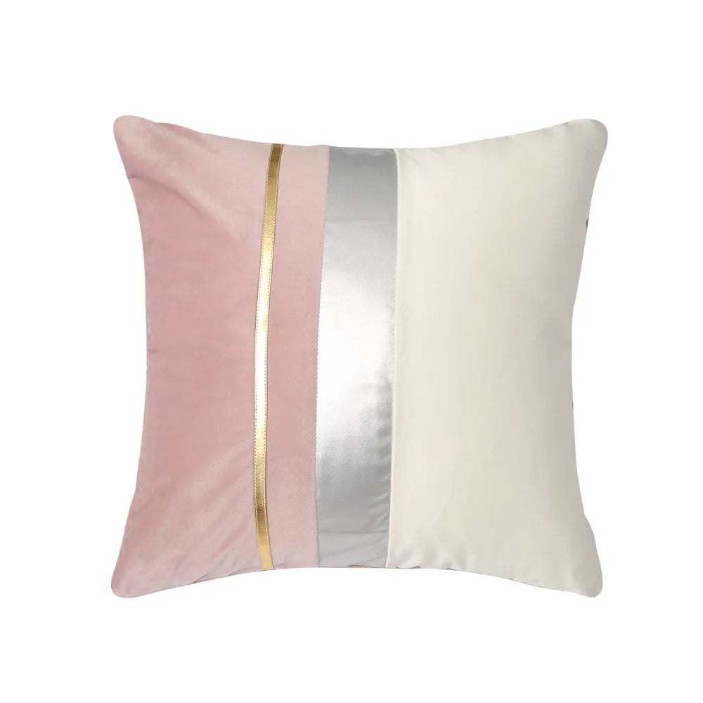 Luxury Velvet Cushion Cover, Patchwork Design Pillow Case, Home Decor, Sofa Pillows, 45x45cm, 30x50cm Pi-Mart