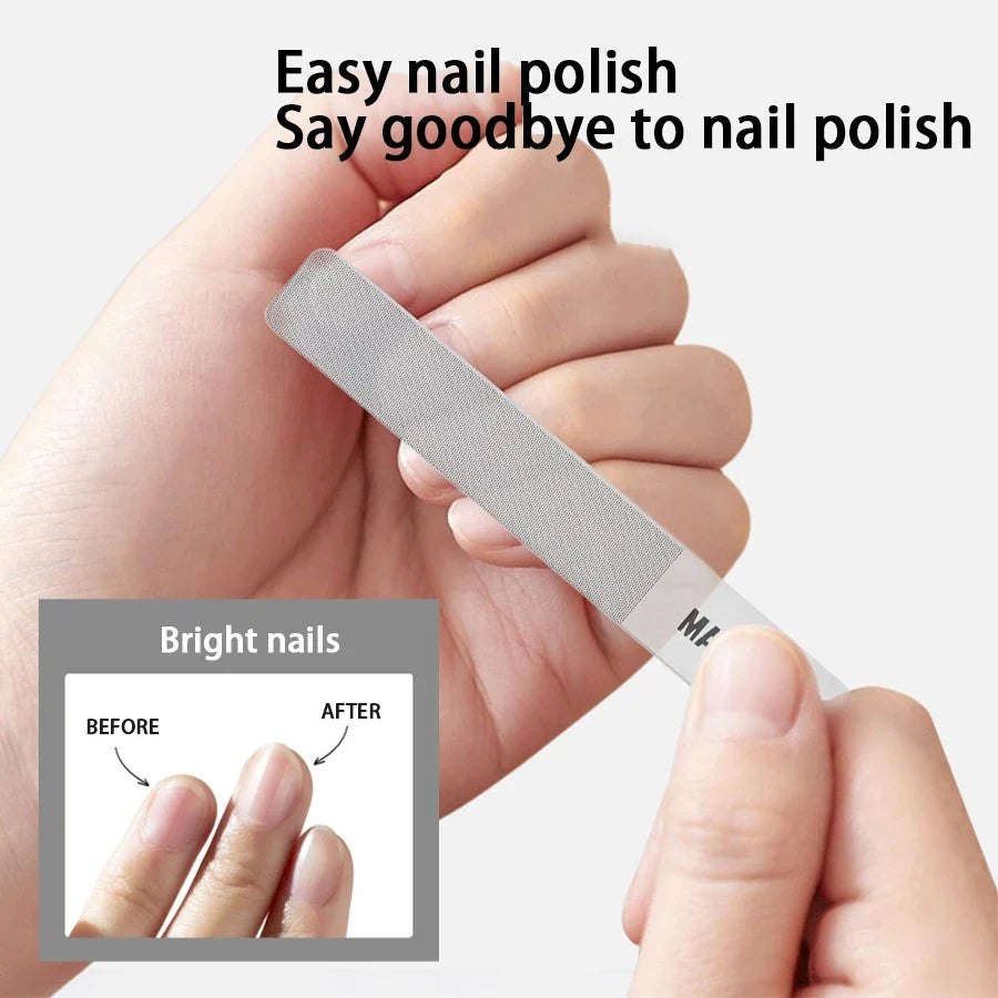 Nano Glass Nail File Transparent Crystal Nail Polish Rubbing Strip Polishing And Shining Nail Enhancement Tool Tri Light Beauty