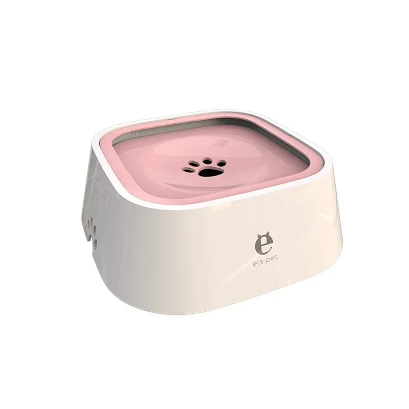 Pet Floating Water Bowl, Cat Dog Anti-spill Drinking Bowl No Wet Mouth, Removable Easy Clean Dustproof Pet Supplies Pi-Mart