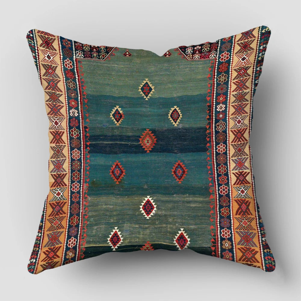 Persian Rug Pattern Pillowcase Living Room Sofa Cushion Cover Fashion Decorative Home Decor 45X45cm Two Sides Short Plush Pi-Mart