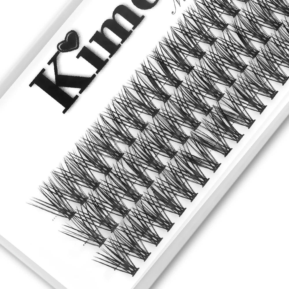 Kimcci 60knots/Case Natural False Eyelash Extension Makeup 30P Mink Individual Faux Eye Lashes Professional Fake Grafting Cilias Pi-Mart