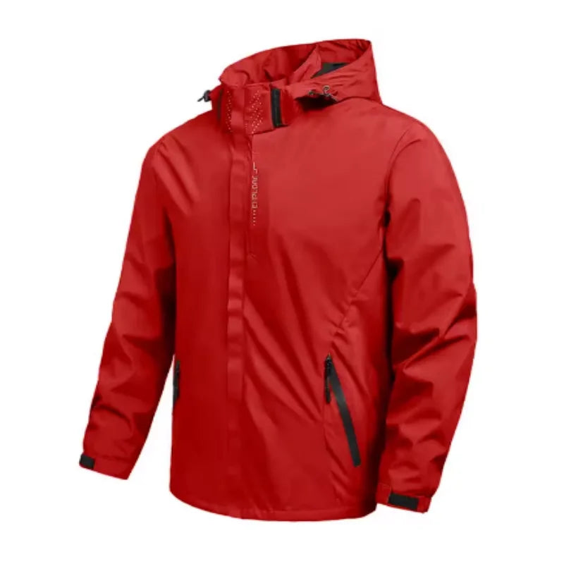 Chubasquero impermeable para exteriores para hombre, abrigo ligero para ciclismo con capucha, ropa de calle, chaqueta a prueba d LadyShow.Store