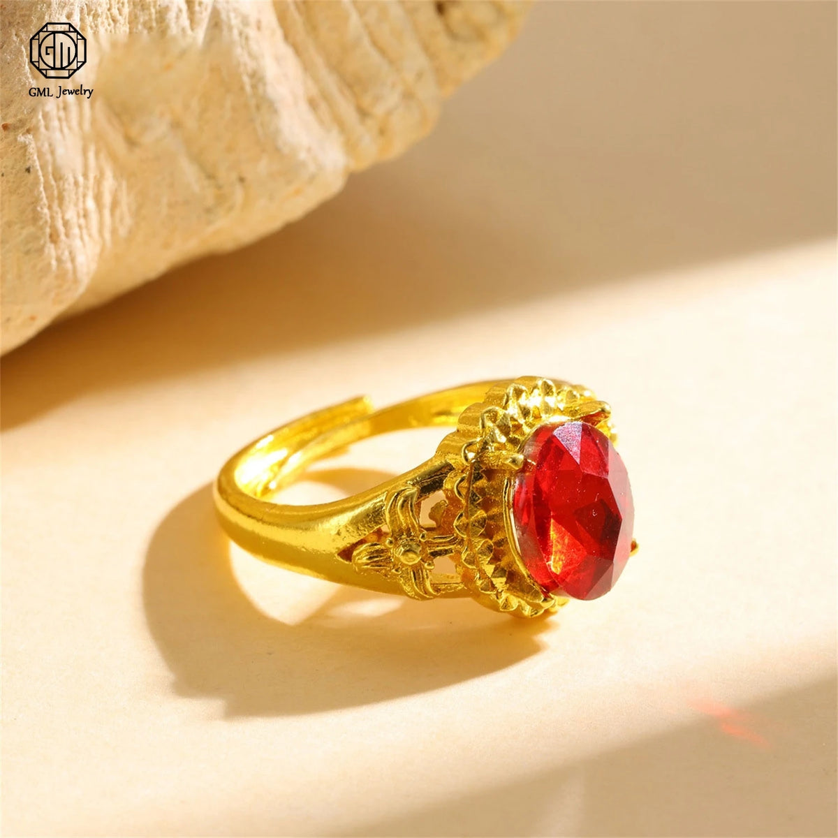 Sand Gold Adjustable Ring Matte Wide Band Openable Fade Resistant Unisex Couple Jewelry Solid Minimalist Gift Pi-Mart
