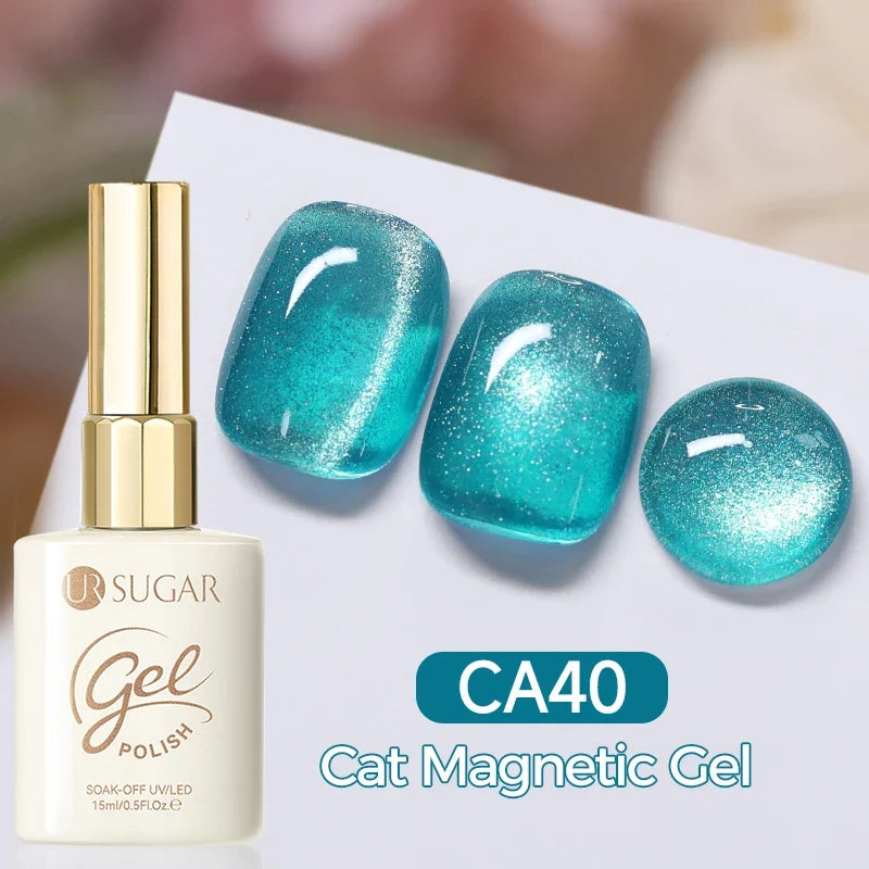 UR SUGAR 15ml Cat Magnetic Gel Nail Polish 30 Colors Semi Permanent Magnetic Gel UV/LED Soak Off Painting Vanrish Design Tri Light Beauty