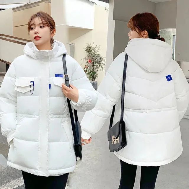 2025 New Winter Hooded Parka Women's Down Cotton Jacket Puffer Coat Overcoat Thick Warm Cotton Padded Jacket Snow Wear Outwear LadyShow.Store