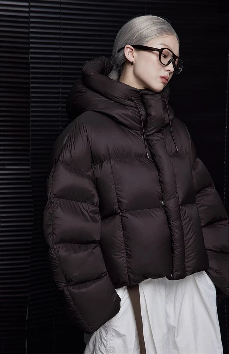 2026 Hot Sale Winter Parka Women Hooded Cotton Puffer Bread Jacket Zip Up Korean Casual Solid Thick Warm Outwears куртка женская LadyShow.Store