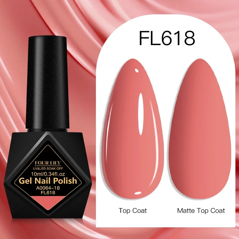 10ml Gel Nail Polish 162 Colors Nail Supplies Vernis Semi Permanent Nail Art Manicure Soak Off LED UV Gel Nail Varnishes Summer Tri Light Beauty