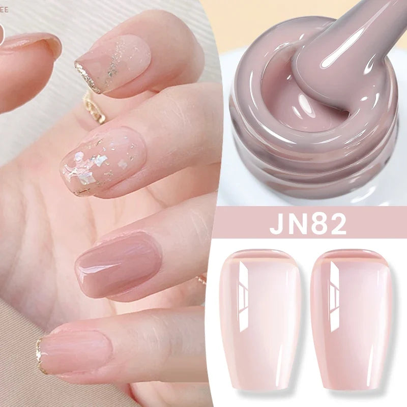 BORN PRETTY 83 Colors 10ml Jelly Nude Gel Nail Polish Autumn Amber Semi Transparent Manicure Soak off UV LED Nails Gel Varnish Tri Light Beauty