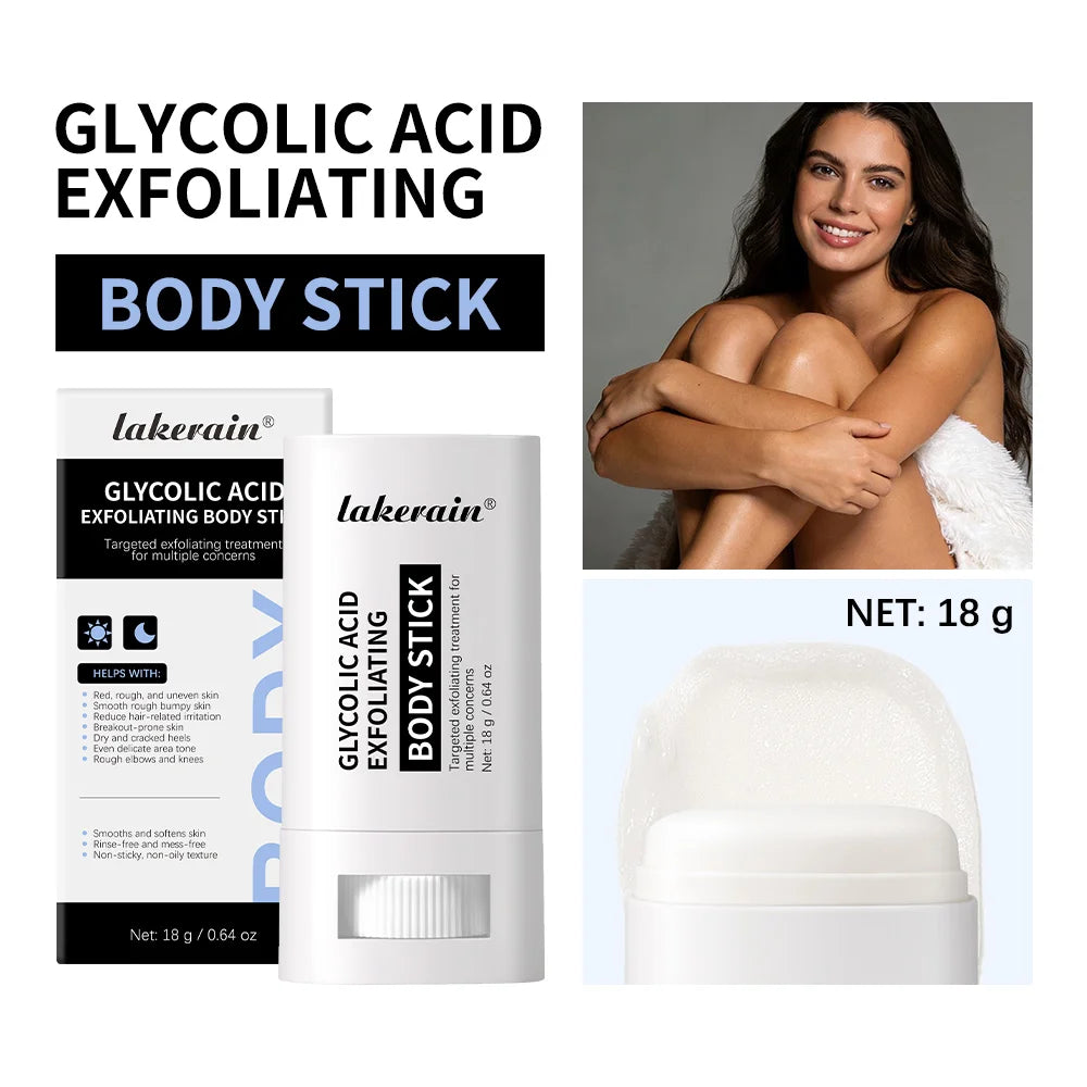 Glycolic Acid Exfoliating Body Stick Multiple Concerns Delivers Deep Effective Exfoliation Nourishing Moisture Deep Hydration Pi-Mart