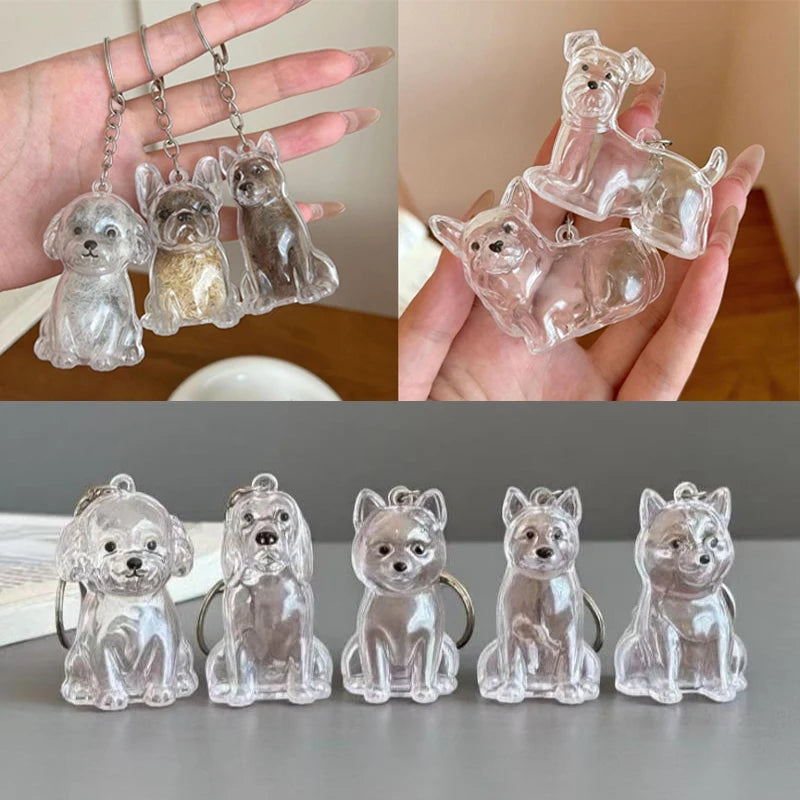 Diy Bag Charm Handmade Pet Hair Memorial Keychain Keepsake Pendant for Dog Fur - Personalized Pet Loss Gift for Dog Lovers Pi-Mart