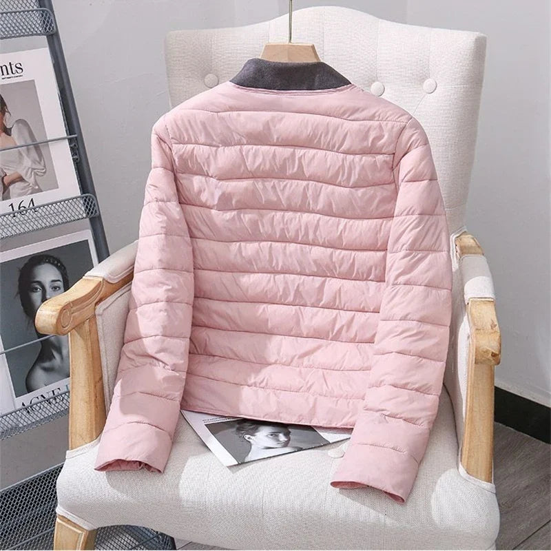 Women White Duck Down Slim Jackets 2025 New Arrivals Autumn Winter Warm Female Fashion Ultra Lightweight Packable Puffer Coats LadyShow.Store