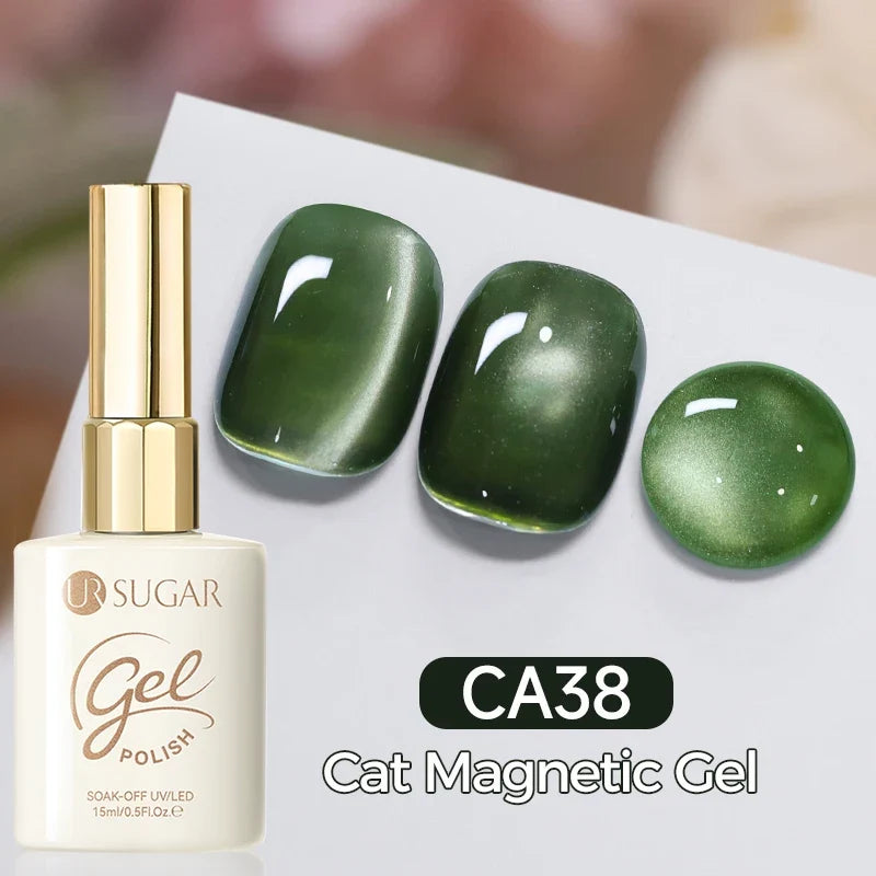 UR SUGAR 15ml Cat Magnetic Gel Nail Polish 30 Colors Semi Permanent Magnetic Gel UV/LED Soak Off Painting Vanrish Design Tri Light Beauty