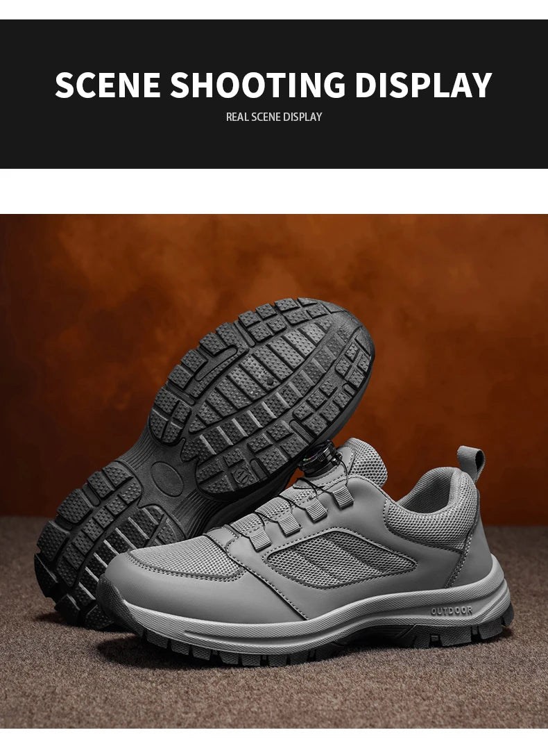 Men'S Spring And Autumn Sports Shoes Rotating Buckle Comfortable And Non Slip Hiking Sports Shoes Plus Size Men'S Shoes 39-48 Pi-Mart
