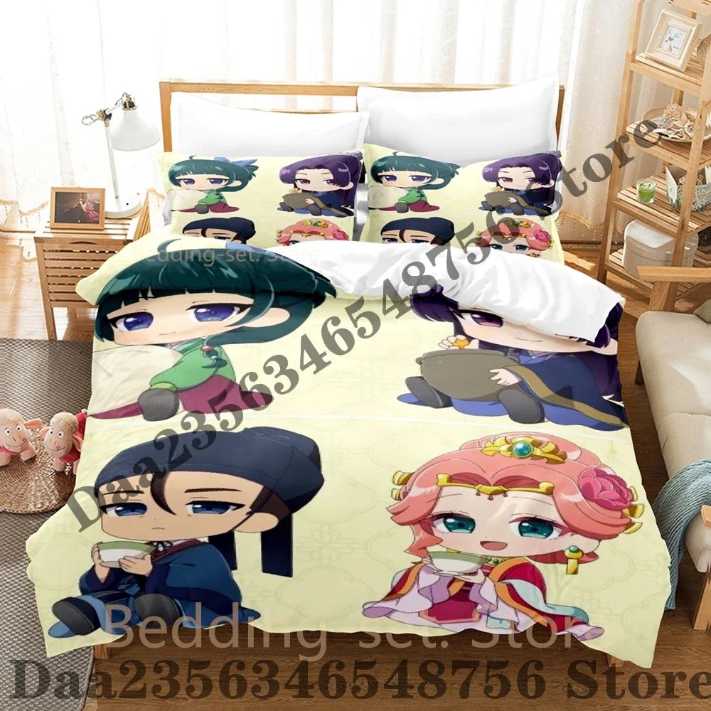 2026 The Apothecary Diaries Bedding Set Single Twin Full Queen King Size Bed Set Bedroom Duvetcover Sets Anime Bed Sheet Set LadyShow.Store