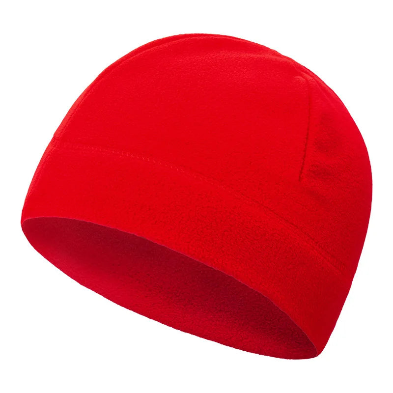 Winter Fleece Beanie Cycling Men Women Elastic Hiking Soft Thermal Commuting Ski Helmet Liner Hat Windproof Camping Cap Outdoor Pi-Mart