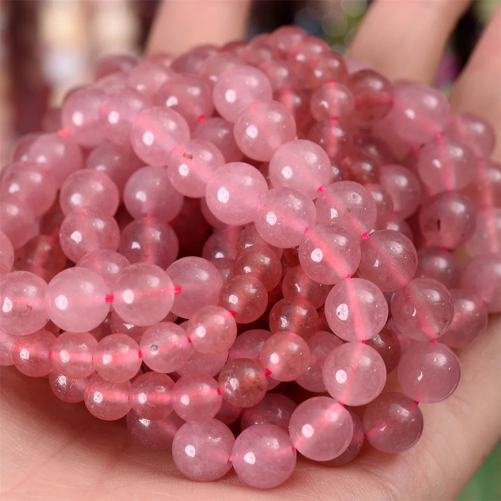 Natural Stone Beads Lava Jaspers Tiger Eye Quartz Agates Round Loose Beads for Jewelry Making DIY Bracelet Accessories 4-12MM Pi-Mart