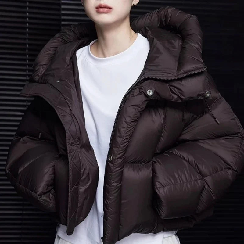 2026 Hot Sale Winter Parka Women Hooded Cotton Puffer Bread Jacket Zip Up Korean Casual Solid Thick Warm Outwears куртка женская LadyShow.Store