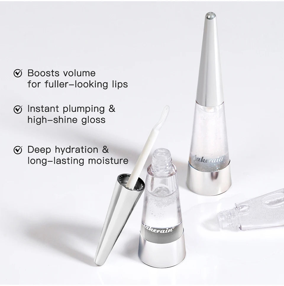Lakerain Instant Lip Plumper Gloss Oil Lip Long-Lasting Moisturizer Volume Boosting Lip Oil Volumizing & Hydrating Non-Dry Plump Pi-Mart