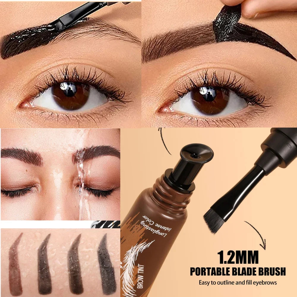 HANDAIYAN 5-color brush head peel-off eyebrow tint Waterproof, long-lasting, and smudge-proof peel-off eyebrow tint Tri Light Beauty