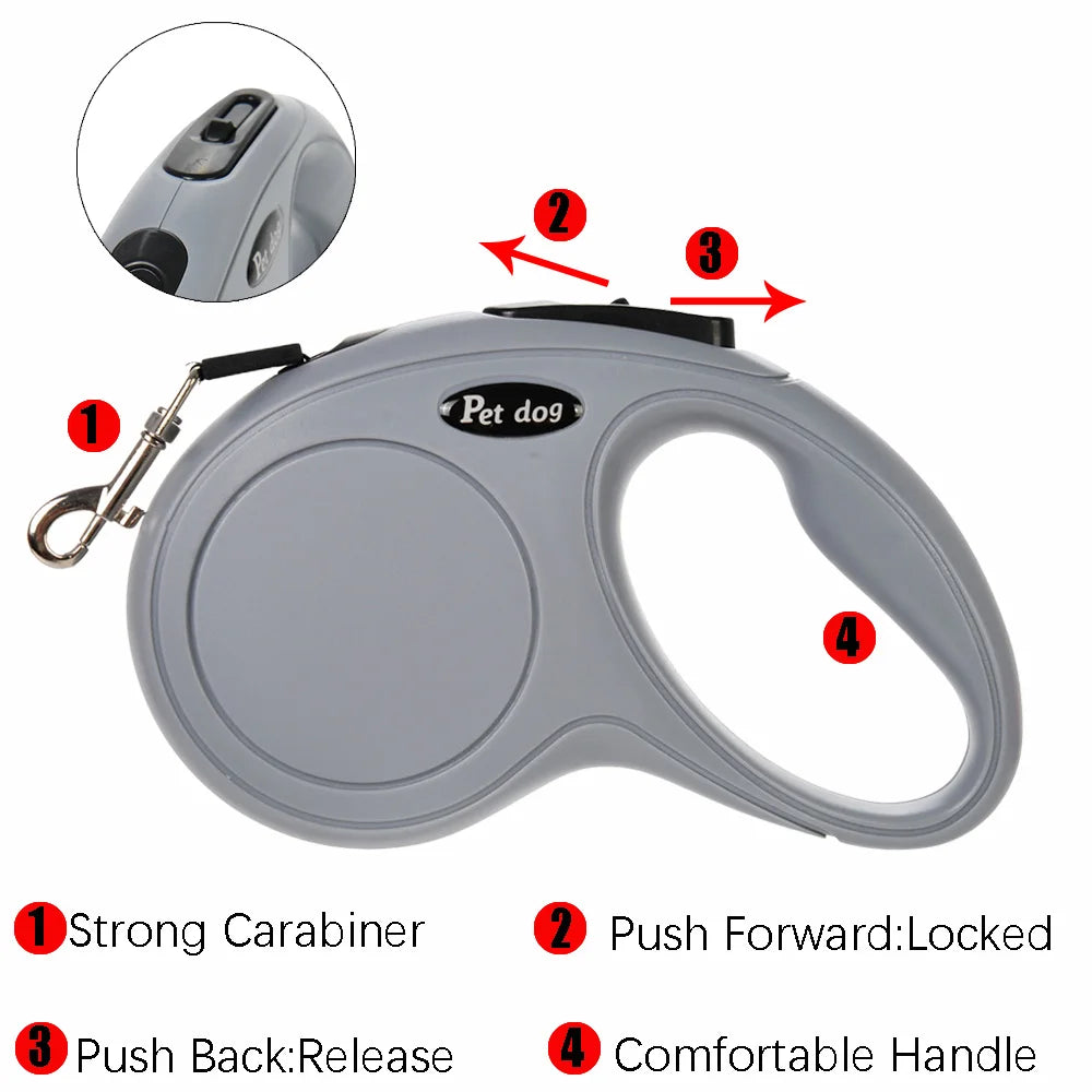 Cat Leash For Small Medium Dogs Cats Outdoor Hiking Retractable Strong Nylon Kitten Belt Sphynx Running Rope Pug Pet Supplies Pi-Mart