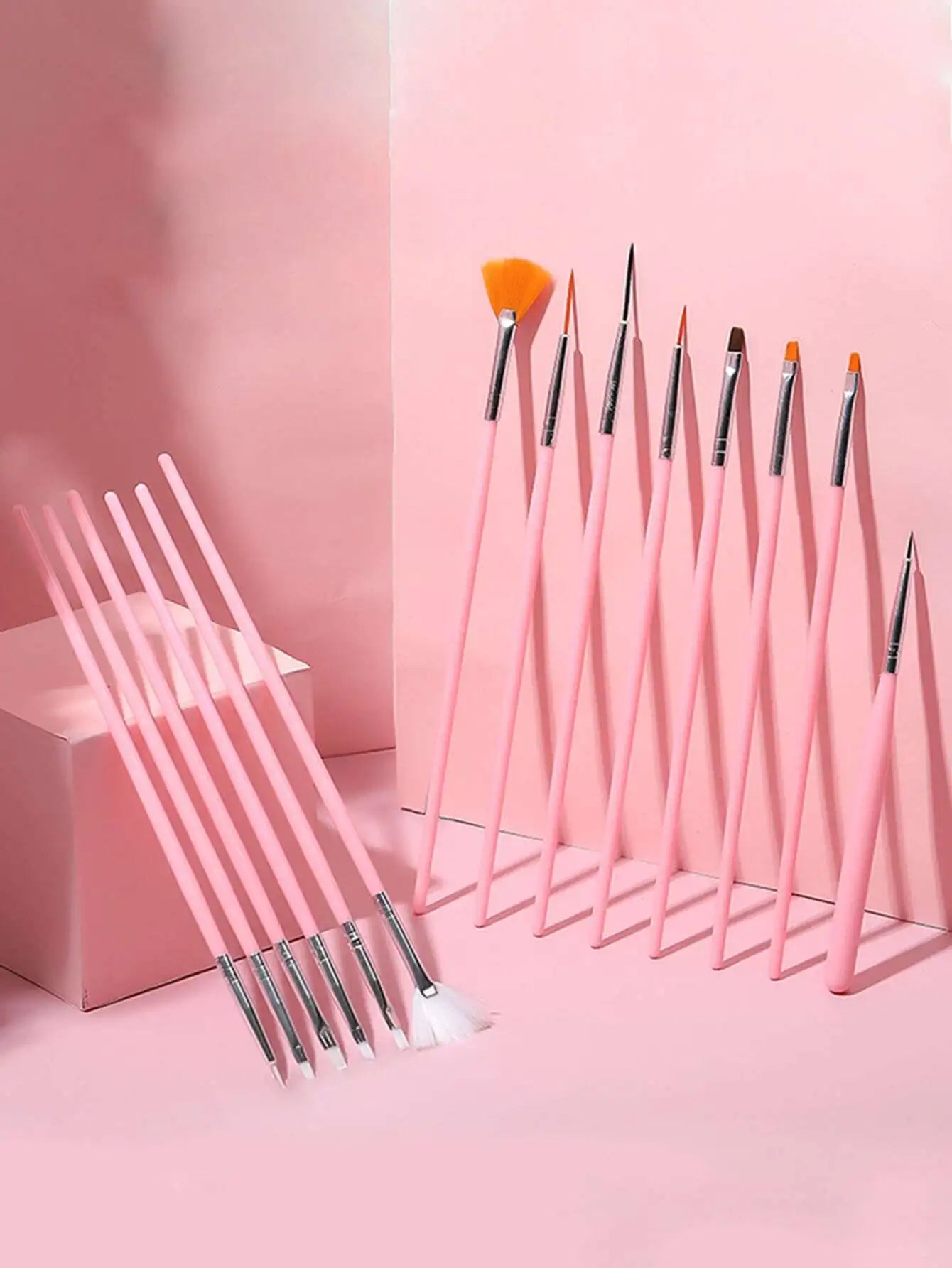 20Pcs Black Nail Art Brush Set Nail Gel Polish Painting Brush Drawing Pen Uv Gel Polish Nail Liner Brush And Nail Dotting Pen For Gel Polish Diy Manicure Salon At Home Tri Light Beauty
