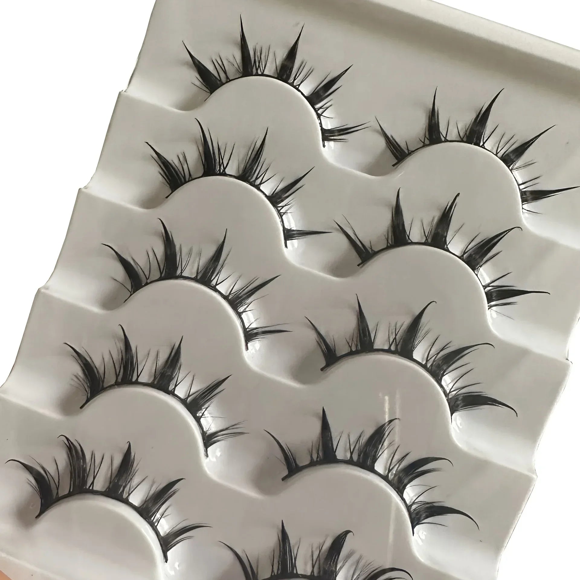 Anime-Inspired False Eyelashes, 5 Pairs Cartoon Eye Faux Lashes, Dramatic Look Demon Style, Volumizing & Lengthening LadyShow.Store