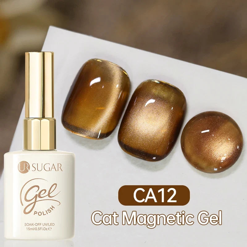 UR SUGAR 15ml Cat Magnetic Gel Nail Polish 30 Colors Semi Permanent Magnetic Gel UV/LED Soak Off Painting Vanrish Design Tri Light Beauty