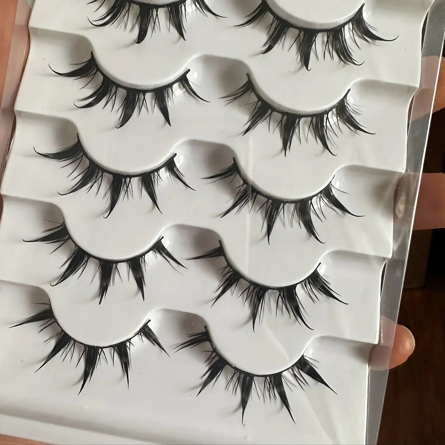 Anime-Inspired False Eyelashes, 5 Pairs Cartoon Eye Faux Lashes, Dramatic Look Demon Style, Volumizing & Lengthening LadyShow.Store