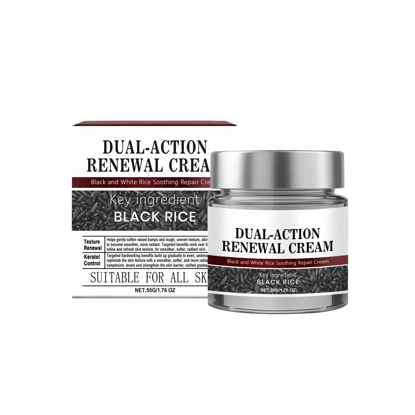 Black Rice Cream Hydrating Tighten Lifting Brightning Repairing Improve Elasticity Prevent Sagging Smoothing Glowing Moisturizer Pi-Mart