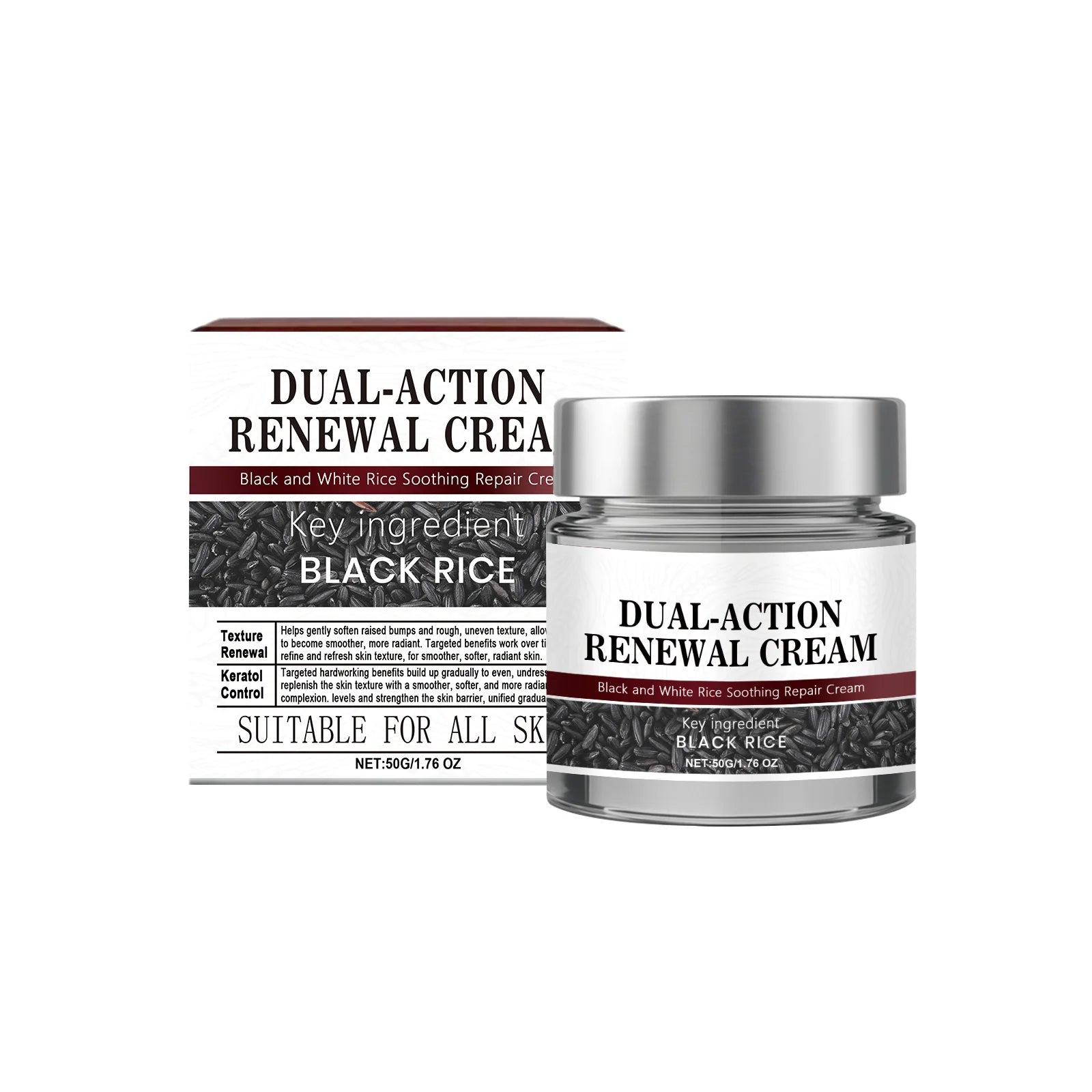Black Rice Cream Hydrating Tighten Lifting Brightning Repairing Improve Elasticity Prevent Sagging Smoothing Glowing Moisturizer Pi-Mart