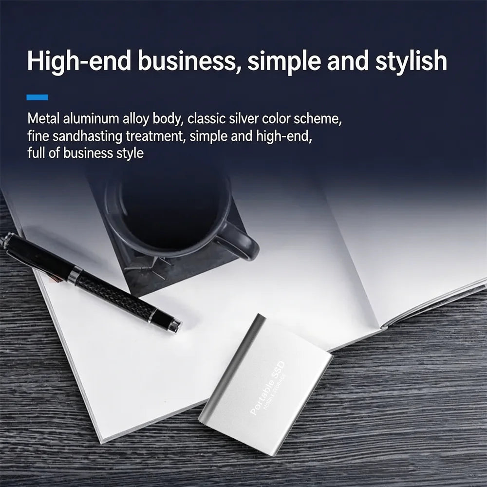 Reliable Slim Storage Device Portable External SSD 1TB 4TB 16TB 128TB High Speed for Notebook Laptop Computer Pi-Mart
