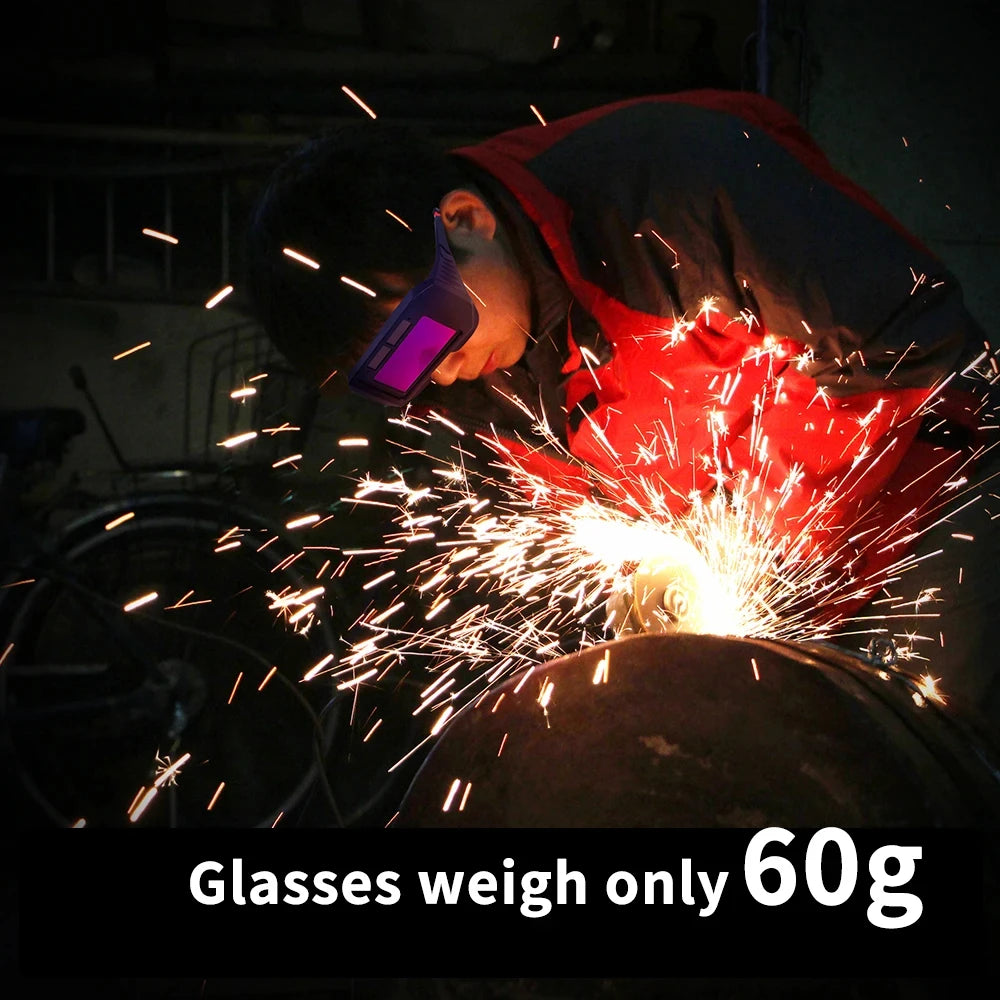 Solar Powered Welding Helmet Auto Darkening Welding Goggles LCD Welder Glasses for TIG MIG MMA Plasma Welder Glasses Pi-Mart