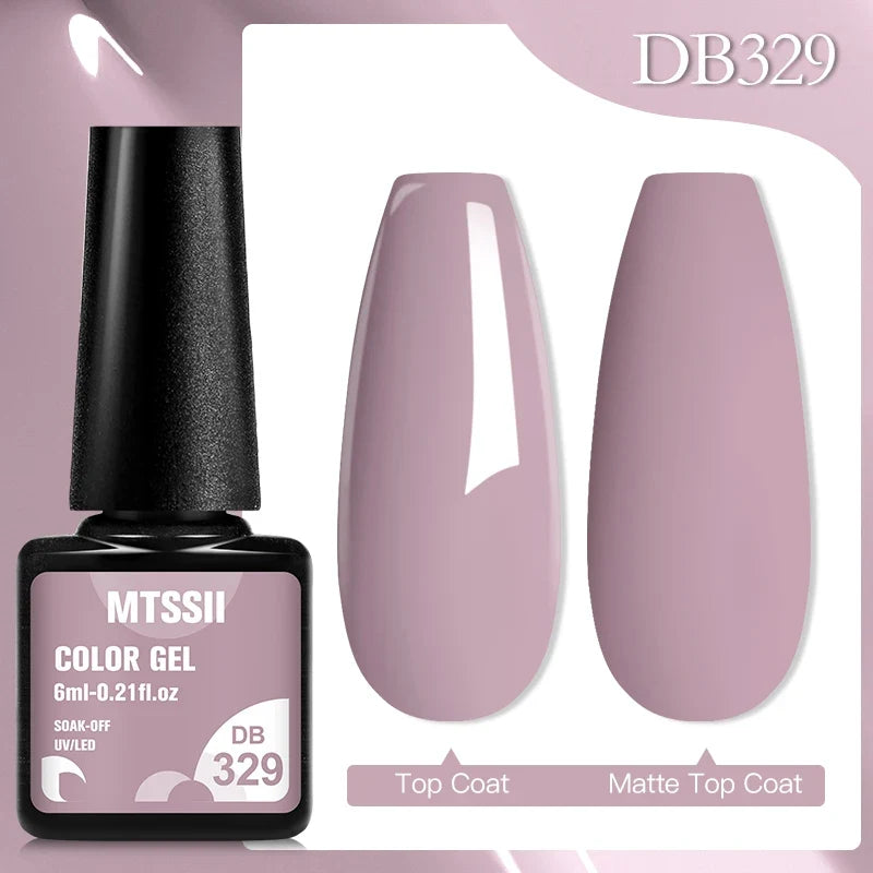 Mtssii 6ML Chocolate Color Gel Nail Polish Brown Semi Permanent UV Gel Autumn Winter Popular Soak Off Nail Art Gel Varnishes Tri Light Beauty