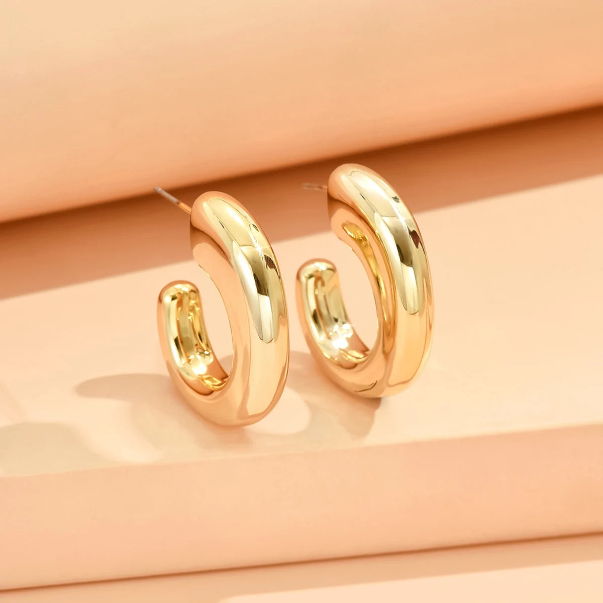 серьги Geometric Irregular Metallic Color Earrings for Women 2024 Minimalist Style Personality Earrings Trendy Jewelry Gift Pi-Mart