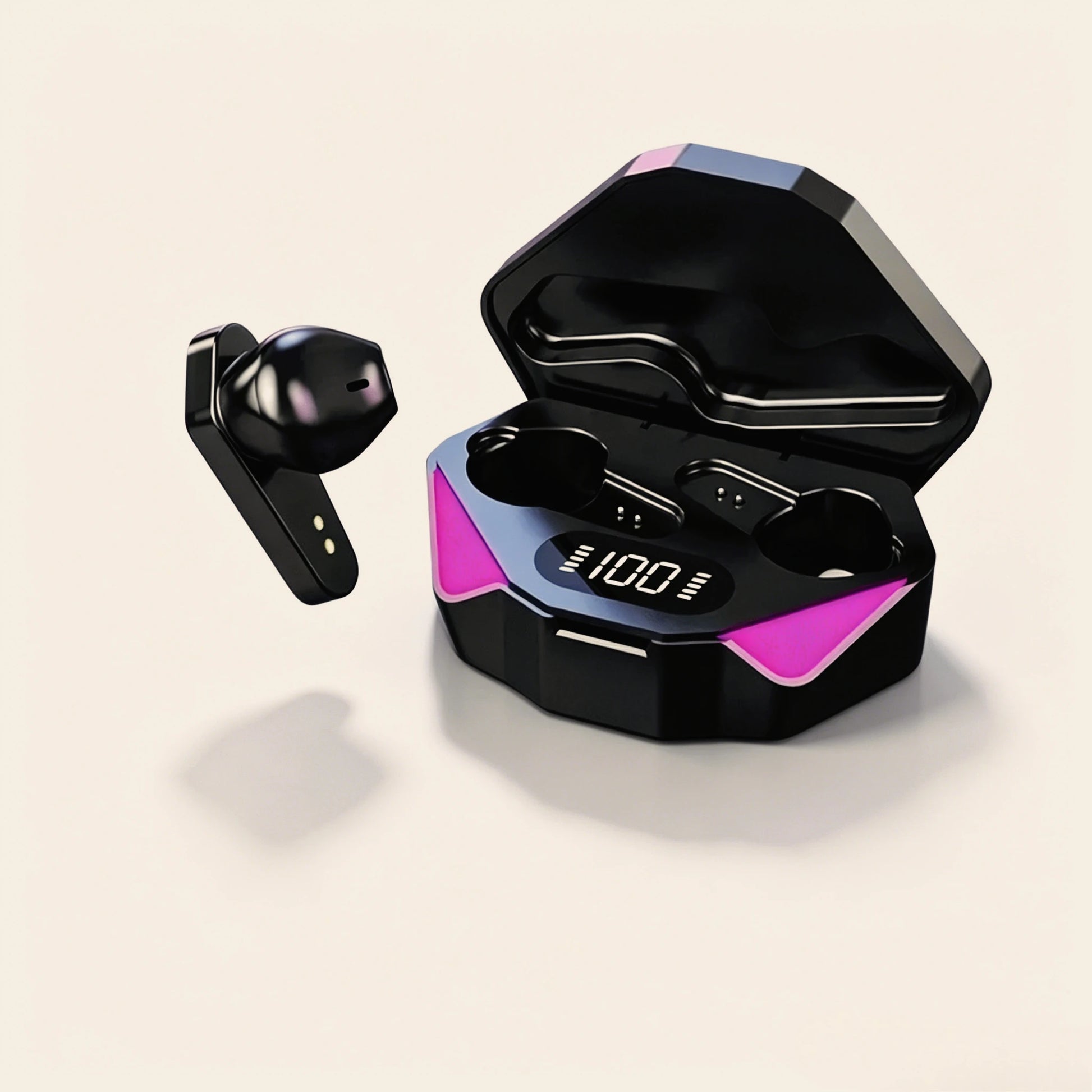 Bluetooth TWS Gaming Earphones Low Latency Wireless In-Ear Headphones With Built-in Mic LED Indicator Lights Pi-Mart